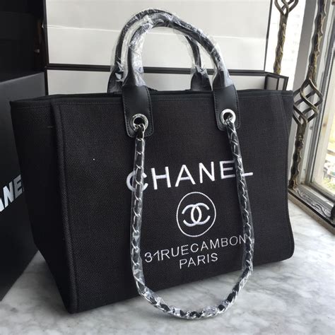 black chanel canvas tote|chanel grand shopping tote price.